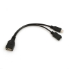 SYSTEM-S 3 in 1 OTG Host USB A (female) zu Micro USB (male/female) Datenkabel Kabel 20 cm