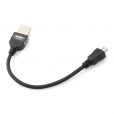 System-S cavo di ricarica ad alta-velocit Micro USB / USB A (femmina) ricarimento 2 x pi veloce ricarica high speed 10 cm nero