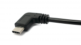 USB 2.0 Kabel 120 cm Micro B Stecker zu A Stecker Spirale Winkel Adapter Schwarz