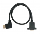 HDMI 1.4 Kabel 30 cm Stecker zu Buchse Schraube Winkel Adapter in Schwarz