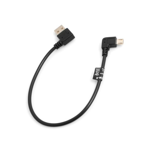 SYSTEM-S Micro USB Kabel 90° grad links gewinkelt Winkelstecker zu