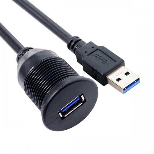 USB 3.0 Unterputz-Panel-Kabel, Stecker auf Buchse, Auto-Verlängerungs-Ladegerät,  USB-Panels, Kabel für Auto, LKW, Boot, Motorrad, Armaturenbrett (runder  Dual-USB-Anschluss, 1 m) : : Auto & Motorrad
