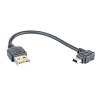 System-S USB 2.0 Kabel fr USB-A auf USB Mini-B 5-Pin 30 cm Winkelstecker 90 Grad