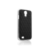 System-S Hlle Back Cover Crystal Case Tasche Applikation in Silber Schwarz fr Samsung Galaxy S4 i9500