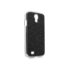 System-S Hlle Tasche Back Cover Case Glitzer Muster Applikation in Silber Schwarz fr Samsung Galaxy S4 i9500