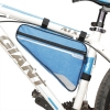 Fahrrad Tasche Befestigung spritzwasserfest in Blau Dreiecktasche Rahmentasche Triangeltasche