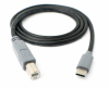 USB 3.1 Kabel 100 cm Typ C Stecker zu 2.0 Typ B Stecker Adapter in Schwarz